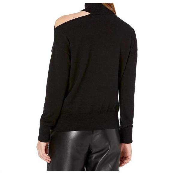 NEW ELLIOTT LAUREN magic cold shoulder sweater in black - Picture 3 of 3